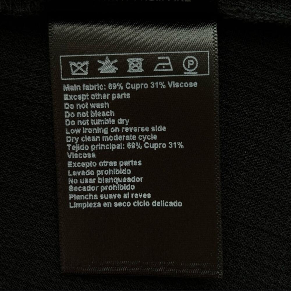 BA&SH Coralie Faux Wrap Dress Size 4 Int'l XS Black Asymmetrical Sleeveless - Picture 15 of 16